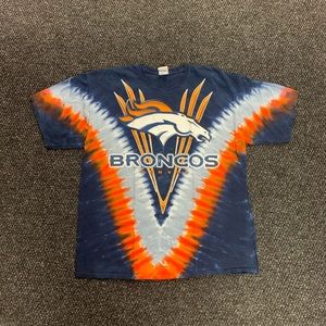 Majestic NFL Denver Broncos Tie Dye T-Shirt XXL